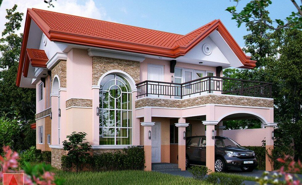 filipino low cost 2 storey house design